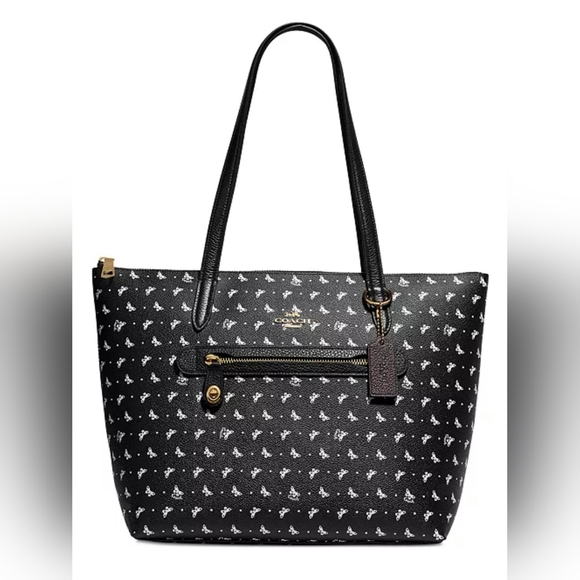NWOT! Coach Black Butterfly Print Taylor Tote - Picture 1 of 11